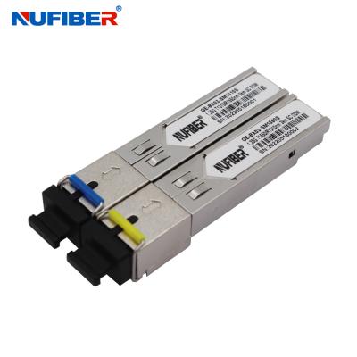 China Compatible With Cisco Optical Transceiver 1.25G WDM SFP 1310nm/1550nm 3km SC for sale