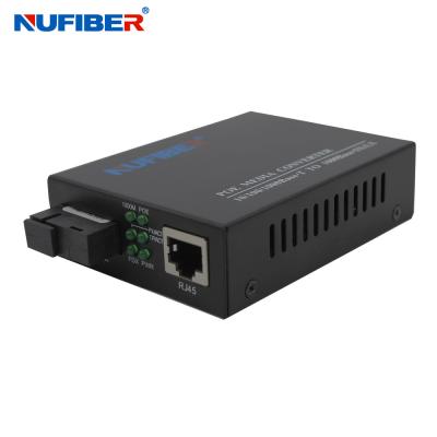 China POE Fiber Media Converter RJ45 To 1000M 48V Fiber To POE Ethernet Converter With Iron Case POE Powered Switch for sale