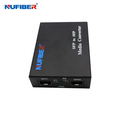 China Fiber Media Converter Single Mode to Multimode 1310nm to 850nm SFP to SFP Media Converter for sale