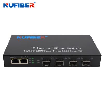 Κίνα 10/100/1000M SFP Ethernet Switch 4 SFP to 2 RJ45 Port Gigabit SFP RJ45 Switch προς πώληση