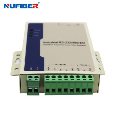 China Din Rail Power Supply RS485/422/232 to Fiber Optical Media Converter Serail to Fiber Converter ST Connector for sale