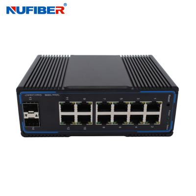 China NF6212GM-SFP 12 RJ45 Ports Managed Industrial Ethernet Switch with 2 SFP Fiber Ports and Wide Voltage Dual Power Input for sale