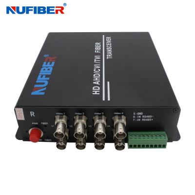 China 1080P TVI/CVI/AHD Fiber Video Converter 8CH Video Single Fiber Single Mode 1310nm/1550nm 20km FC Transmitter Receiver for sale