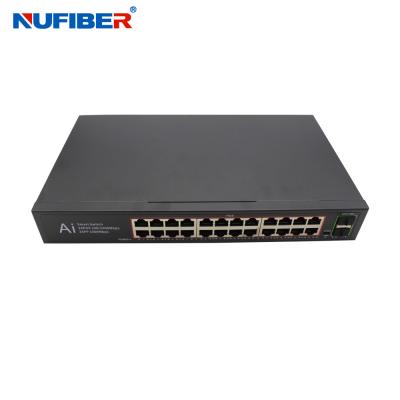 China NF-PSE5224-SFP-1U 1U Rack Type 24 Port Gigabit PoE Switch for Hikvision IP Camera with Power Priority Mechanism and 8.8Gbps Switch Capability for sale