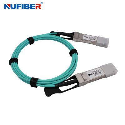 China 40G QSFP28 AOC Cable , 3m 5m Active Fiber Optic Cable For Data Center for sale