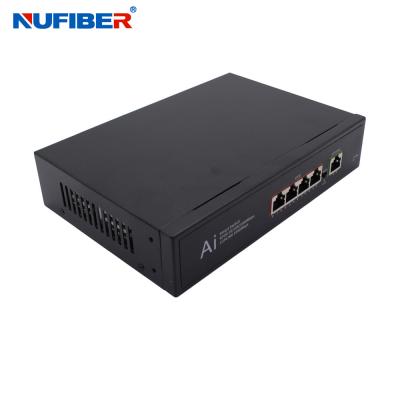 China Interruptor de rede esperto de IEEE802.3af/at 4POE 1SFP 1Uplink para a câmera do IP do CCTV à venda