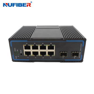 China Managed Industrial Ethernet Managed POE Switch 8x10 / 100 / 1000base-T 2x1000base-X SFP Slot for sale