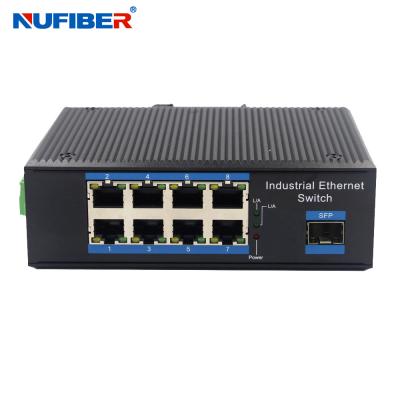 China 10/100/1000M Industrial POE Switch 8 Port Poe Ethernet Switch For Security System Aluminum Alloy for sale