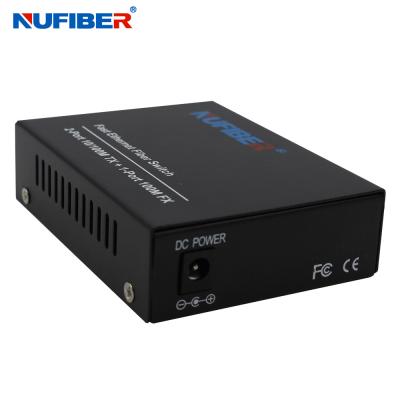 China 100M Ethernet Fiber Switch 2 UTP 1 SC Port Single Mode Single Fiber Fiber Ethernet Switch for sale