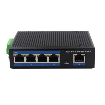 China Comutador industrial não gerenciado DC48V 5 portas Comutador Ethernet não gerenciado Comutador POE não gerenciado à venda