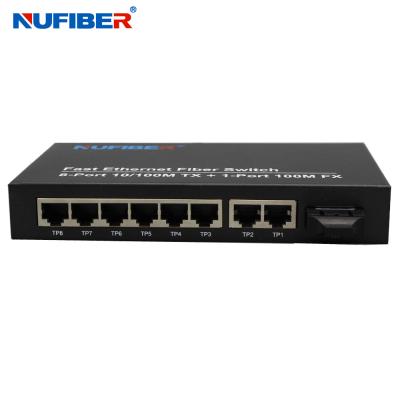 Китай Ключик Ethernet-волокна мультимодный RJ45 Ключик Ethernet-волокна оптический Dual Fiber 8 Port Gigabit Switch продается