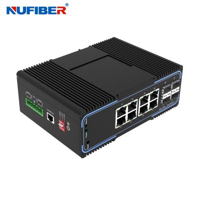 China Industrial Ethernet Managed POE Switch L2 8x10 / 100 / 1000base-T 2x1000base-X SFP for sale