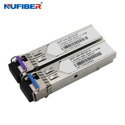 China conector Singlemode do LC do transceptor de 1310nm 1490nm 1.25G SFP 20km único à venda