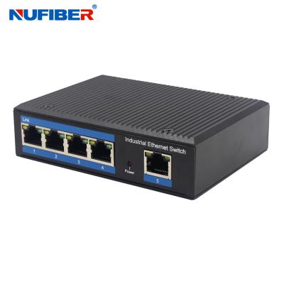 China High-Performance Unmanaged Industrial Switch with 5 Port 10/100/1000Mbps RJ45 and LED Indicators for sale