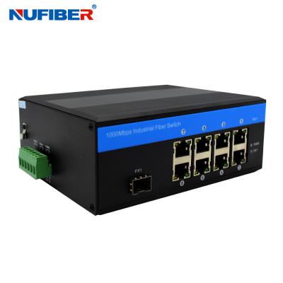 China Industrieller gehandhabter Gigabit Ethernet-Schalter mit 8 UTP 1 SFP-Hafen zu verkaufen