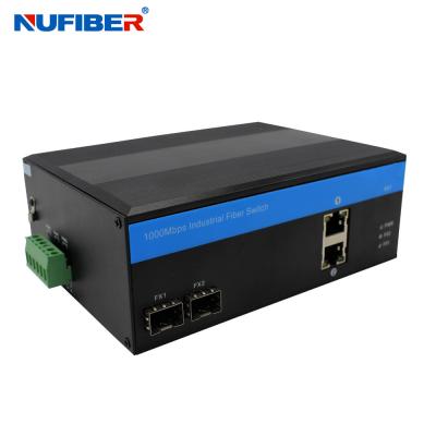 China Hafen-Schalter NuFiber 2 Poe 2 Sfp handhabte industriellen Poe-Schalter zu verkaufen