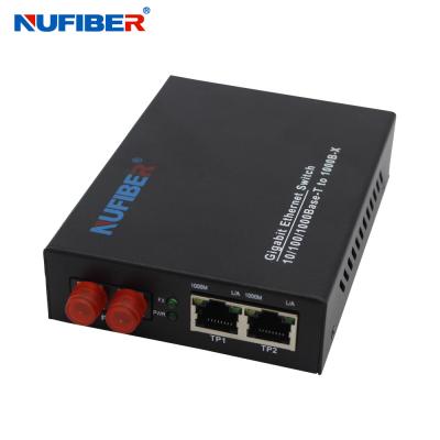 China el 1000M puerto portuario de la fibra 2 Rj45+1 con el interruptor rápido de la fibra de Ethernet de FC del conector del convertidor a dos caras de los medios en venta