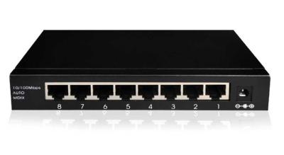 Cina 10 100M 8 porte Fast Ethernet Switch Adapter di alimentazione esterno Fibra Ethernet Switch in vendita