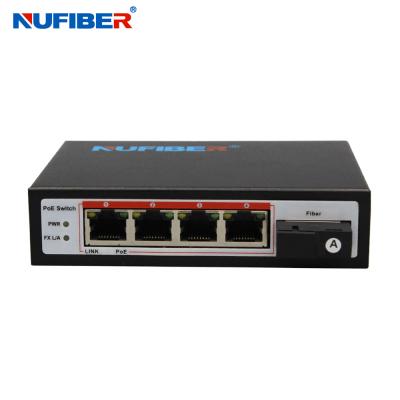 China 4 POE 1 de Havenpoe Gigabit van Sc 5 Schakelaar, 100 Media van 48VDC 10 Convertor Te koop