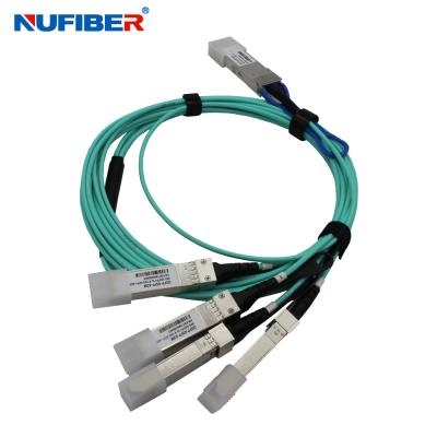 China QSFP-4SFP-AxM 1m 3m actieve optische kabels 40G tot 4x10G Qsfp Aoc kabel voor datacenter Te koop