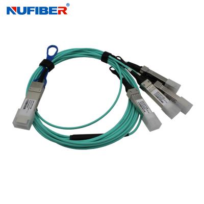 China QSFP-4SFP-AxM QSFP To 4x10G 40G Sfp+ Aoc Cable 1m 5m With LC Connector for sale