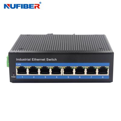 China DIN-Industriële Schakelaar 8 van Spoorunmanaged Schakelaar van haven de Industriële Gigabit Ethernet Te koop