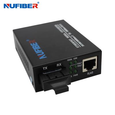 China 10 100 1000M SM 1310nm 20km SC Fiber Optic Media Converter for sale