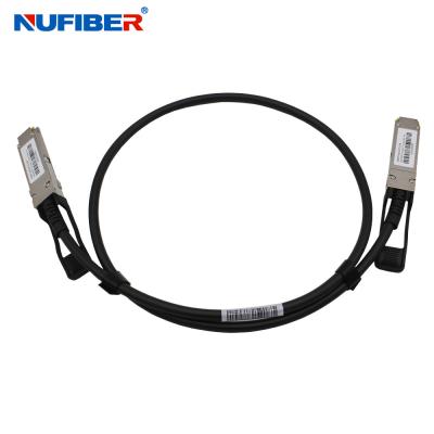 China 40G QSFP+ To QSFP+ Passive AWG24 Direct Attach Copper Cable 1M 3M for sale