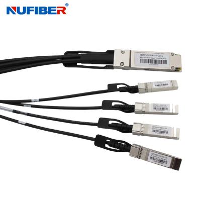 China 40G QSFP+ ao cabo do cobre DAC FTTH da voz passiva de 4x10G SFP+ à venda