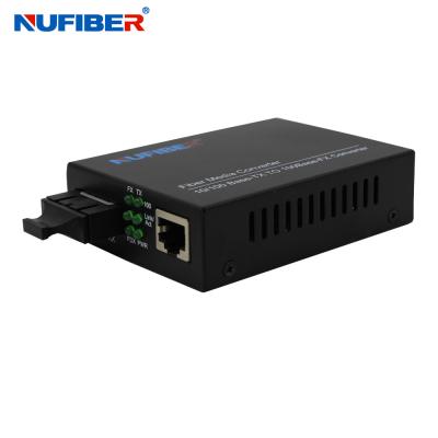 China 10/100 Mbps SM 20KM SC Dual Fiber Media Converter for sale