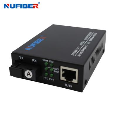 China 20km 1310nm 1550nm Single Mode SC single Fiber Optical Media Converter for sale