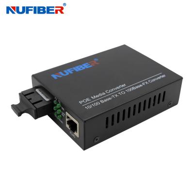 China 100M Single Port Singlemode Dual Fiber POE Media Converter For IP Camera for sale