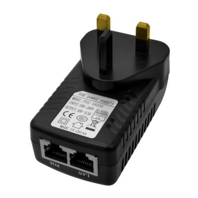 China OEM Desktop POE Injector 48V 0.5A / 24V 1A / 12V 2A for sale