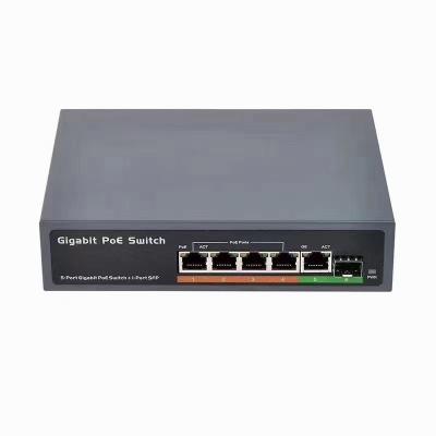 China IEEE802.3af/at 4POE 1SFP 1Uplink Smart Network Switch For CCTV IP Camera for sale