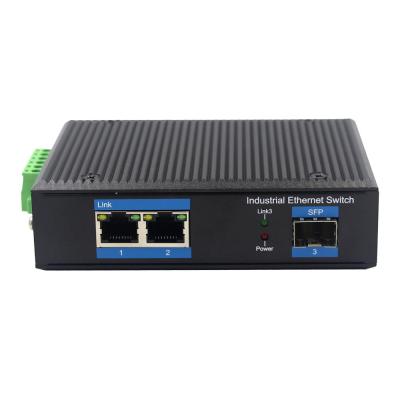 China NF512G-SFP SFP To 2 UTP Din Rail Industrial Ethernet Switch 10/100/1000M for sale