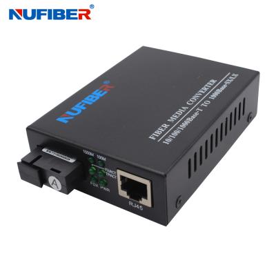 China Simplex 1310 / 1550nm 20km SC Gigabit Media Converter 10/100/1000M for sale