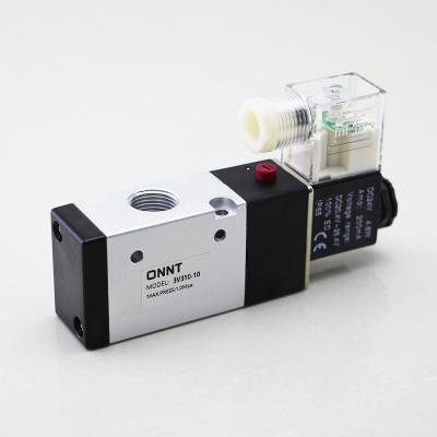 China General 2 Way 3V310-10 3V Aluminum Alloy 3/2 Way DC 24V 12V AC 220V 110V Mini Air Solenoid Valve Gas 3 Position for sale