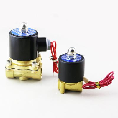 China AC 220V AC 110V DC 12V General Ways DC 24V 2/2 Series 2W Water Brass Solenoid Valves for sale