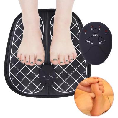 China 6 Modes and 10 Levels Intensity Shiatsu Foot Acupuncture Massage Mat Pulse Physiotherapy Pad Promote Non-Rechargeable Blood Circulation Feet Massager EMS for sale