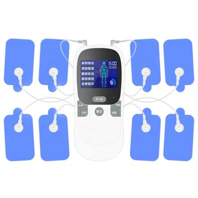 China Dual-output Digital Micro-Current Massager Hammer Machine 5 Modes 10 Strength 8 Pads Micro-Current Massage Equipment Hammer EMS Massager Body Machine Dual-Output Digital Physiotherapy for sale