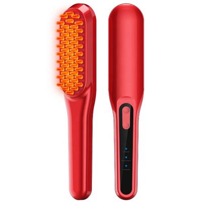 China Red and Blue Light Electric Ionic Hair Care Brush Negative Hair Loss Comb Infrared Health Scalp Health Hair Massage Head Home Hair Comb for sale