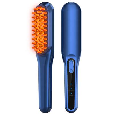 China Home Photon Ion Comb Hair Massager Head Negative Color Light Anti Hair Loss Haircomb Scrape Massage Infrared Electric Head Brush for sale