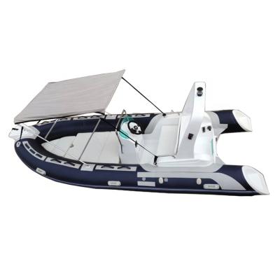 China New 17ft Length 2021Year Fiberglass Rib Boat Inflatable Rib Boat Hypalon For Sale for sale