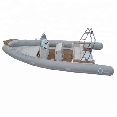 China Fiberglass CE Approved 22FT Inflatable Boat Cheap Fiberglass Hull Boat for sale