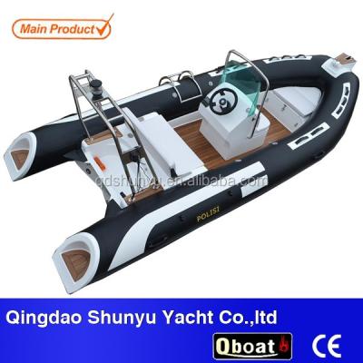 China Racing Fiberglass Hull Low Price Deep V Type Inflatable Boat for sale