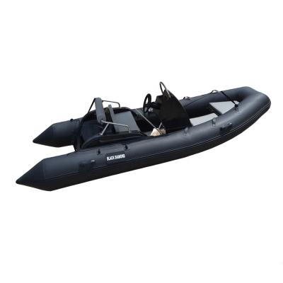 China Fiberglass CE 4.2m center console rigid inflatable boat for sale for sale