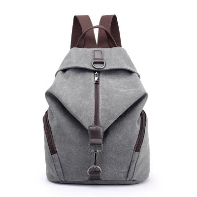 China Fashionable Durable Anti-theft Zipper Canvas Women School Satchel School Bags Backpack For Girl for sale