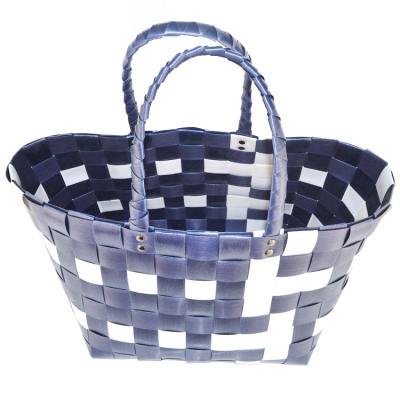 China NATIONAL Custom Plastic PP Women Hand - Woven Plastic Weave Clutch Handbag Shopping Straw Beach Bags for sale