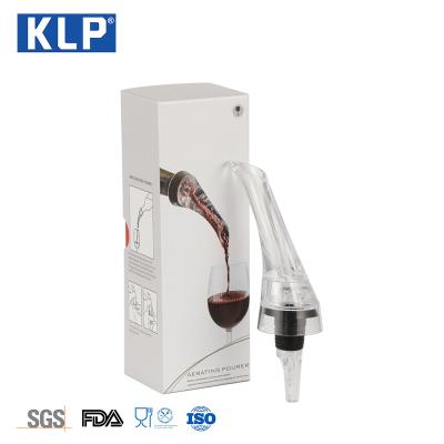 China Viable Christmas Gift Premium KLP Wine Aerator Acrylic Pourer Decanter Spout Aerating Pourers For Wine for sale