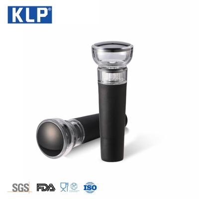 China KLP Sustainable Newcomer Custom Black Small Rubber Wine Vacuum Stopper Bar Accessories For Hotel Home for sale